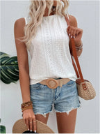 Eyelet Round Neck Tank (8)