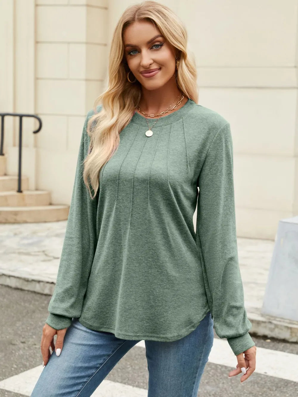 Round Neck Long Sleeve T-shirt (21)