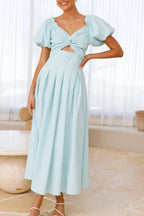 Sweetheart Neck Puff Sleeve Dress (30)