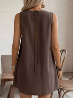 Frill Sleeveless Round Neck Dress (15)