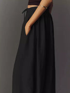 Drawstring Wide Leg Pants (31)