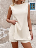 Side Slit Tank Top Shorts Set