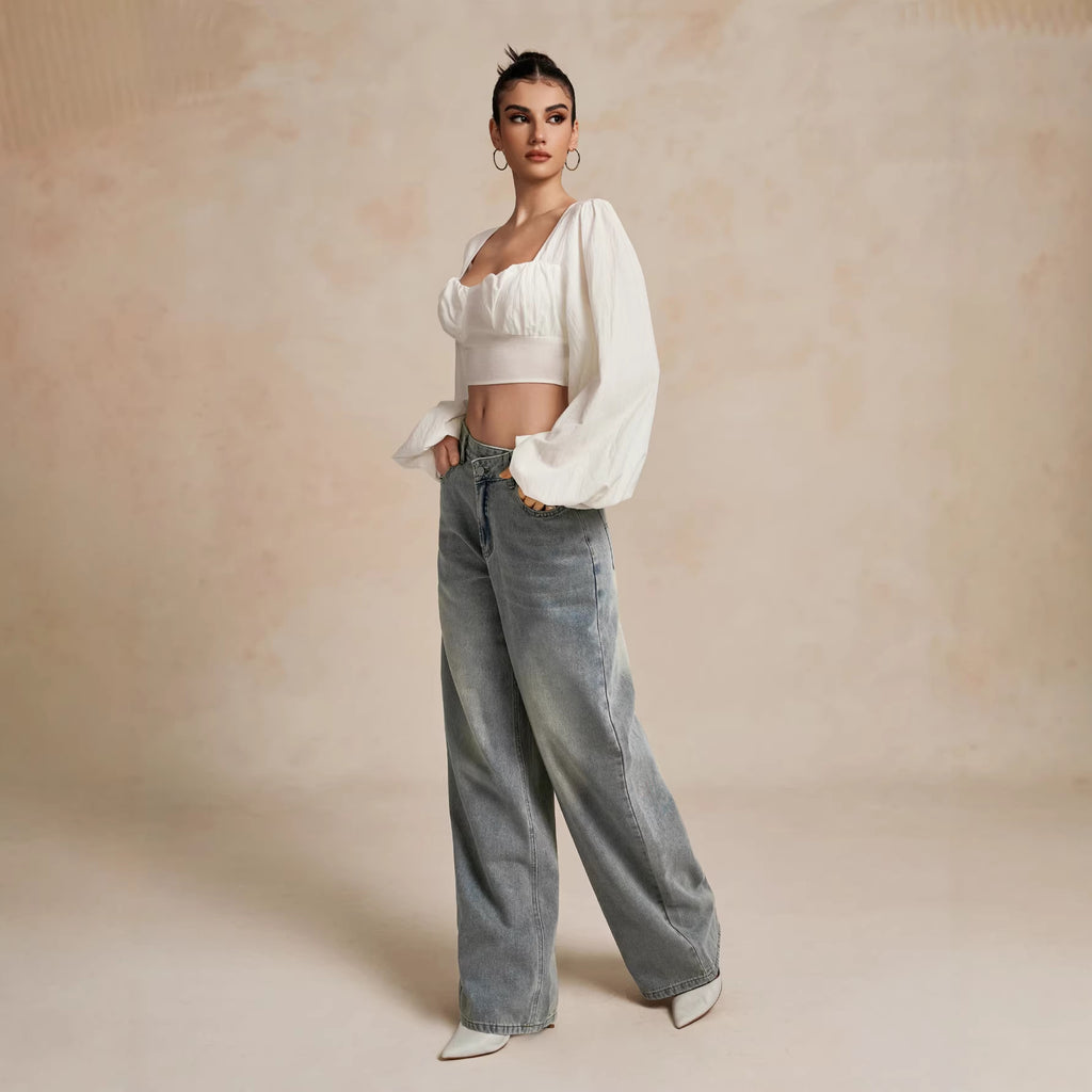 Loose Slightly Flared Street-style Trousers photo 2