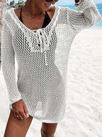 Openwork Tie Neck Cover-up (7)