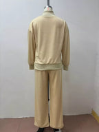 Turtleneck Dropped Shoulder Top Pants Set (5)