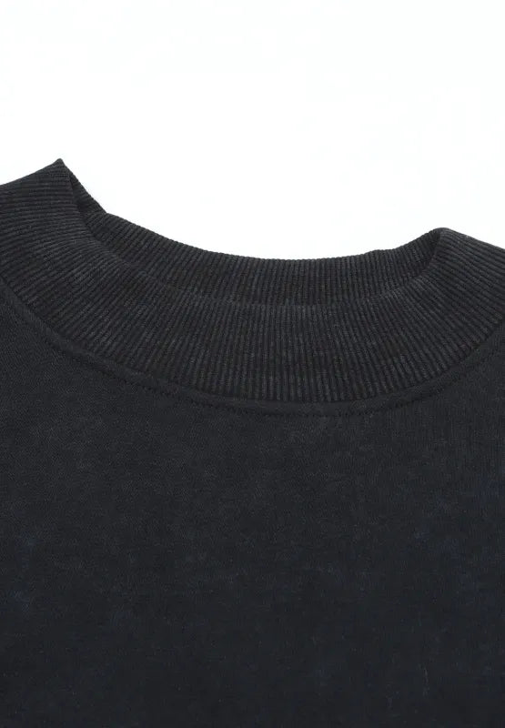 Mock Neck Dropped Shoulder Sweatshirt (17)