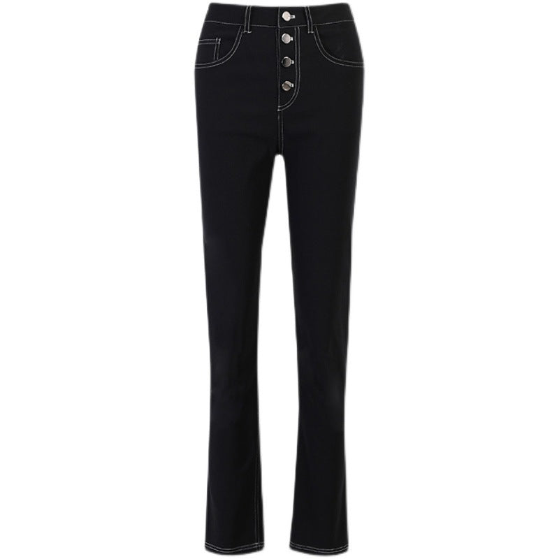 Exposed Black Straight-leg Jeans photo 2