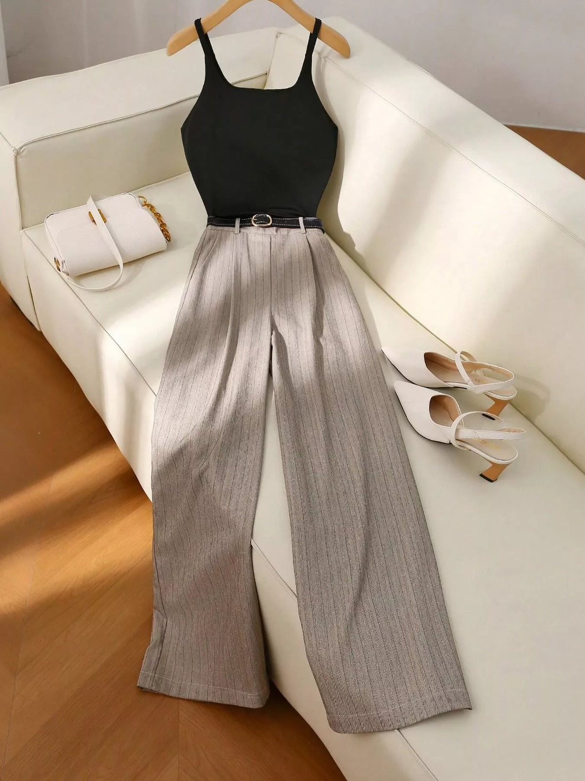 Sleeveless Top Wide-leg Pants Set