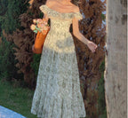 French Shoulder Print Dress photo 4