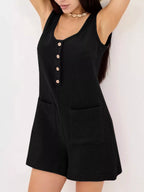 Casual Button-down Sleeveless Romper (16)