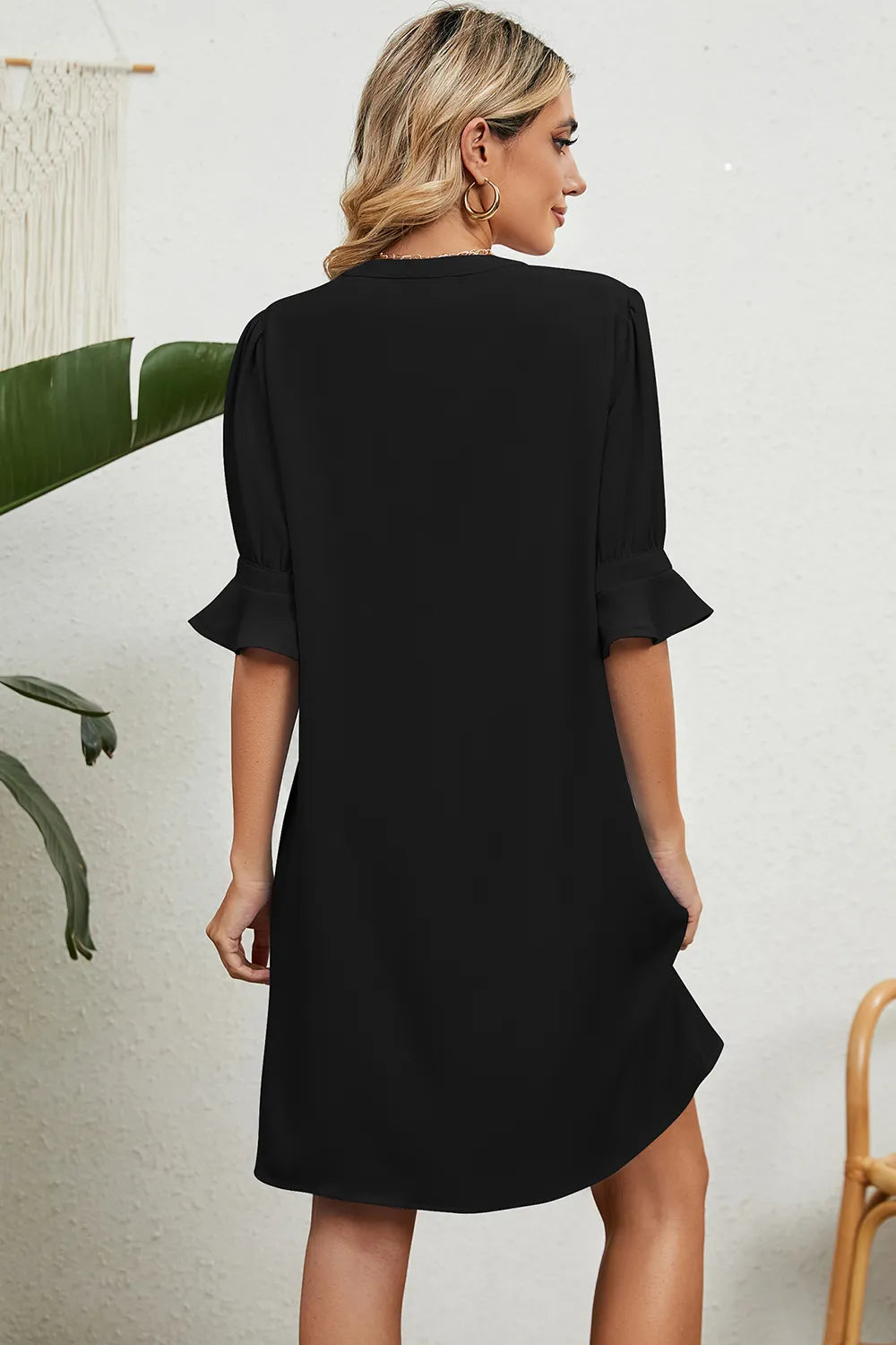 Notched Flounce Sleeve Mini Dress (16)