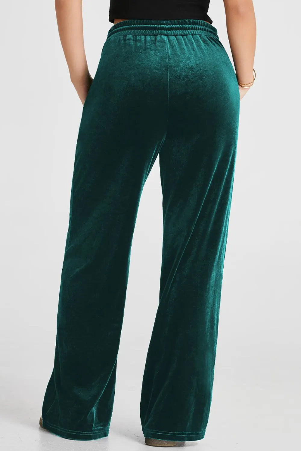 Drawstring Waist Wide Leg Active Pants (7)