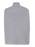 Chunky Cable Knit Turtleneck Poncho Cover Up (7)