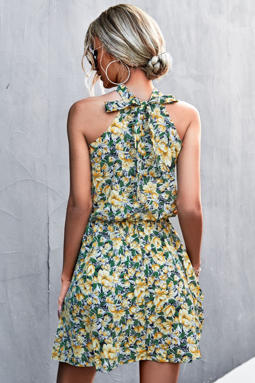 Floral Tied Sleeveless Mini Dress (11)