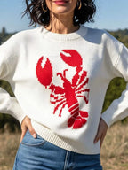 Lobster Graphic Crew Neck Sweater (3)