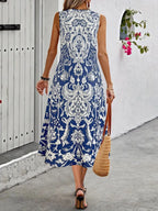 Printed Sleeveless Midi Dress (5)