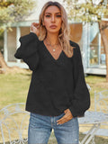 V-neck Long Sleeve Blouse (9)