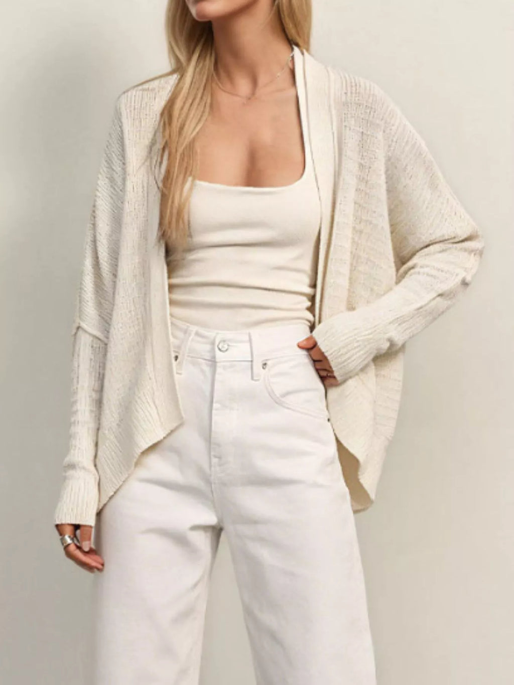 Open-front Long Sleeve Knit Cardigan (10)