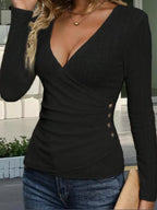 Eyelet Surplice Long Sleeve Top (8)