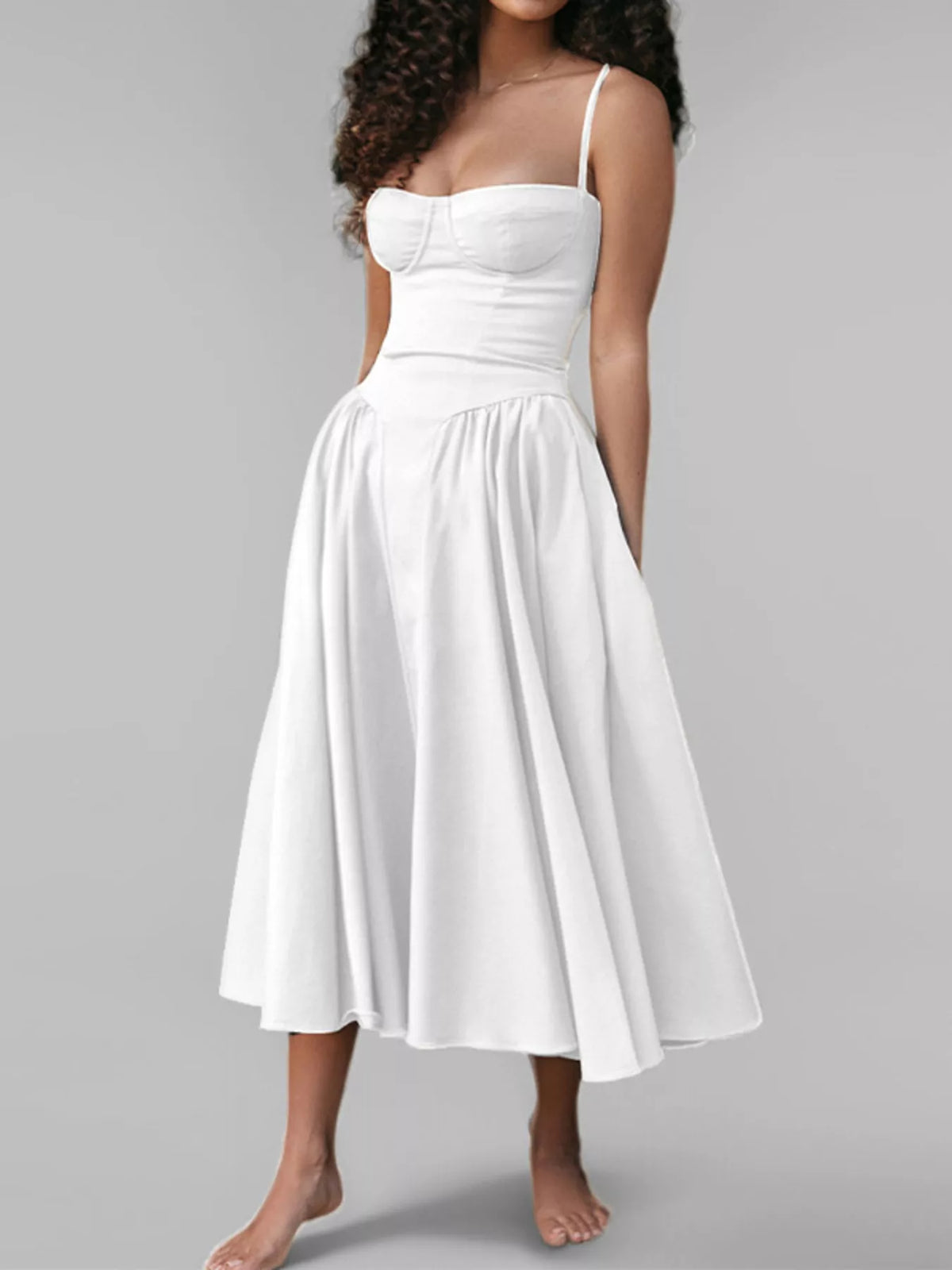 Sweetheart Neck Spaghetti Strap Midi Dress (24)