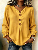 Waffle Knit Long Sleeve Top (19)
