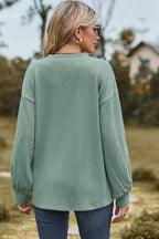Textured V-neck Dropped Shoulder T-shirt (18)