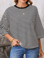 Striped Back Bow Tie T-shirt (11)