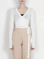 Tied Surplice Long Sleeve Top (9)
