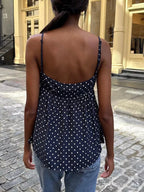 Polka Dot V-neck Flowy Cami (9)