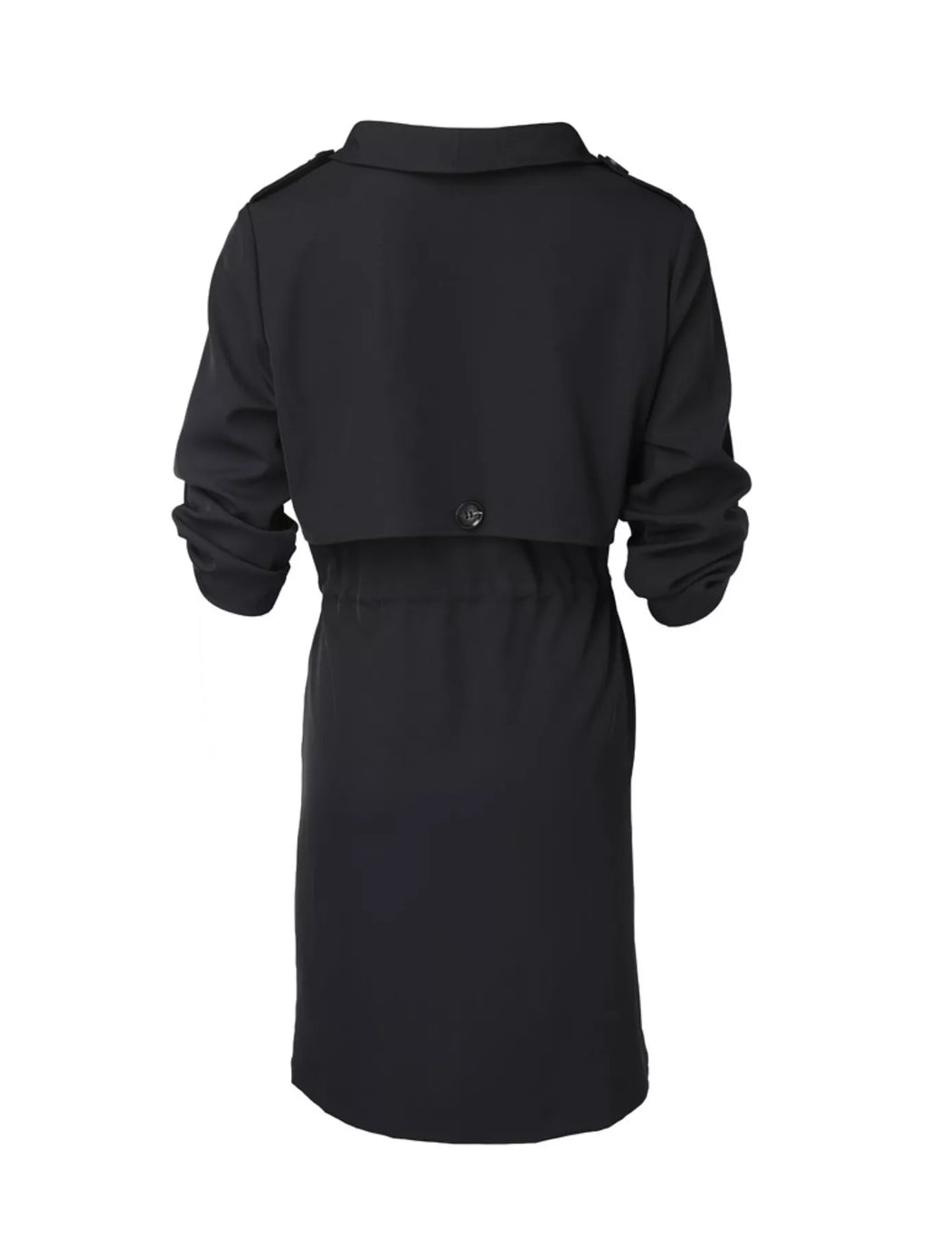 Drape Collar Lightweight Trench Coat (14)
