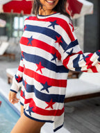Stars Stripes Long Sleeve Sweater