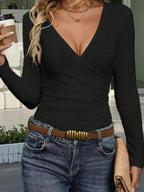 Eyelet Surplice Long Sleeve Top (7)