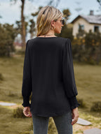 Puff Sleeve Pleated Blouse (15)