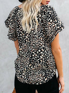 Full Size Floral Print V-neck Shirt Plus (9)
