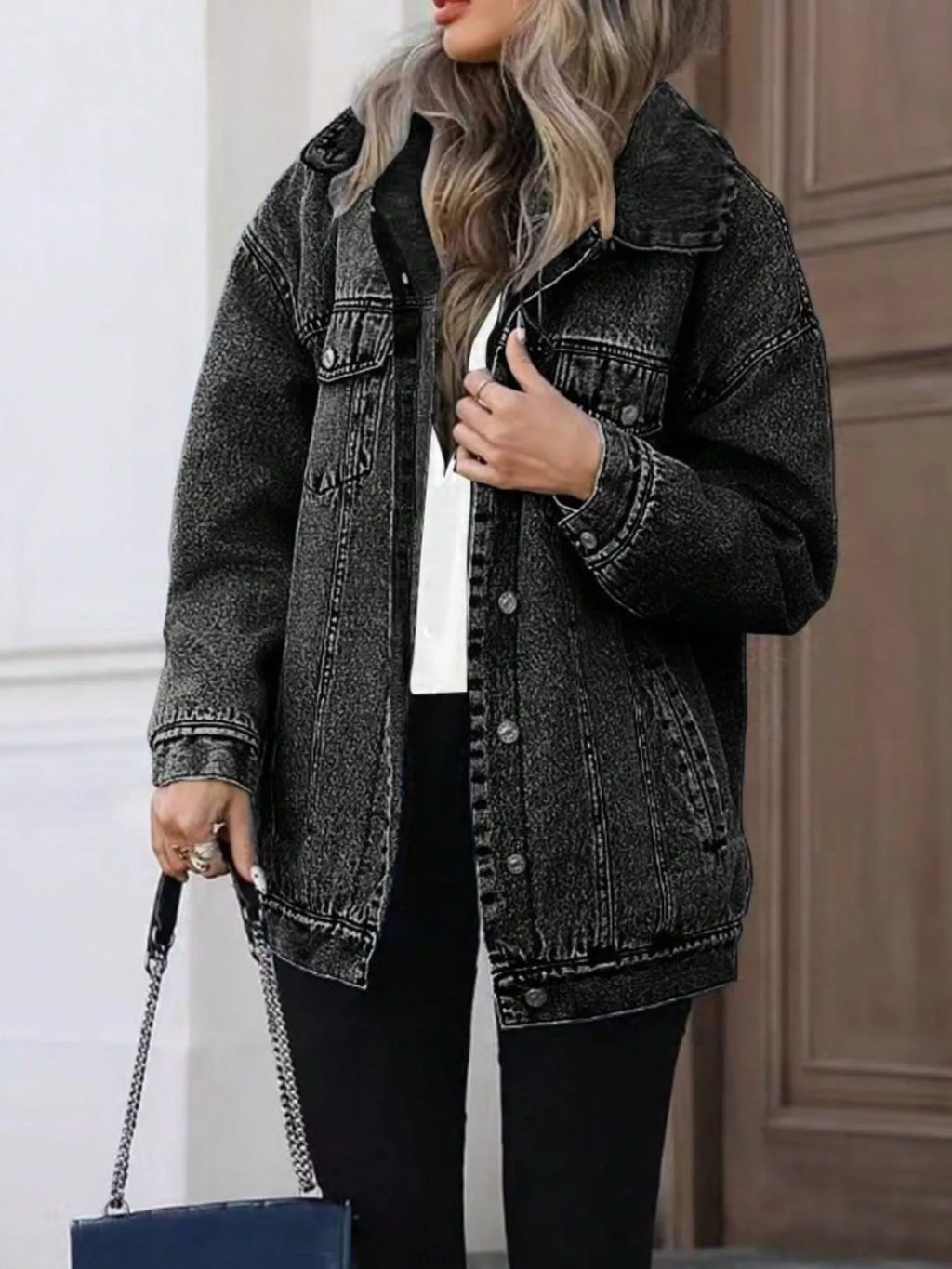 Washed Button Up Oversized Denim Jacket (7)