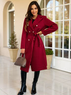 Double-breasted Tie Waist Overcoat (14)