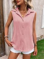 Button Up Collared Neck Tank (6)