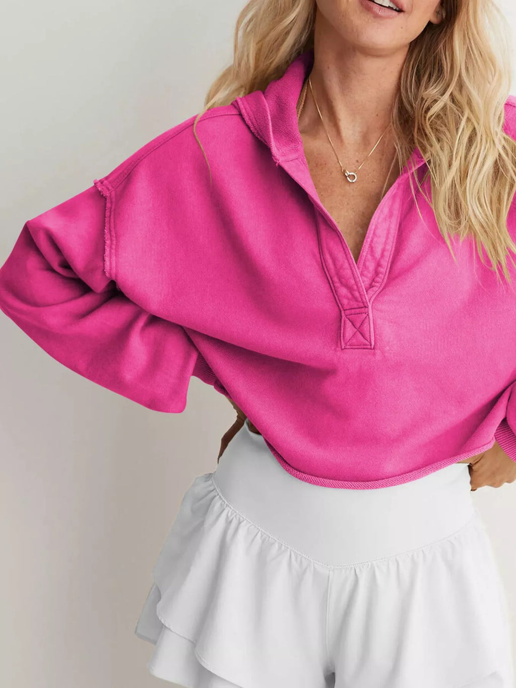 Exposed Seam Dropped Shoulder Hoodie (22)
