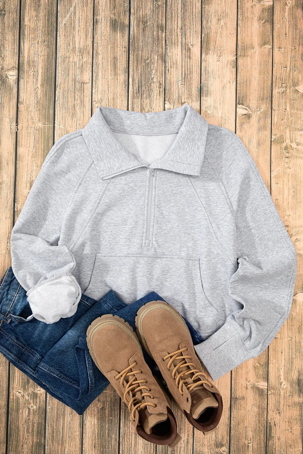 Half Zip Long Sleeve Sweatshirt (3)