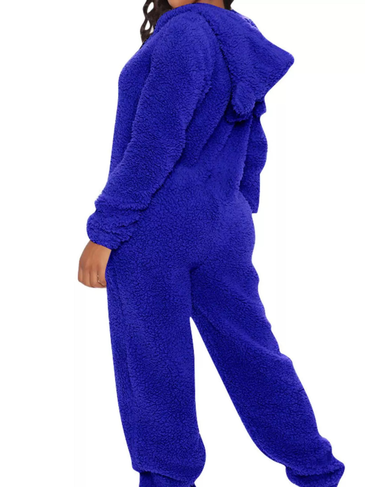 Full Size Fleece Zip-up Hooded Jumpsuit Plus (12)