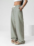Striped High-waisted Wide Leg Pants (11)