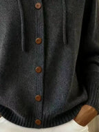 Full Size Hooded Button-down Knit Cardigan Plus (15)