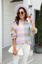 Round Neck Long Sleeve Shoulder Sweater (11)