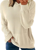 Ribbed Oversized Hoodie Sweatshirt Pocket (6)