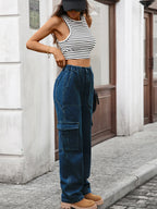 High-waisted Cargo Jeans (11)
