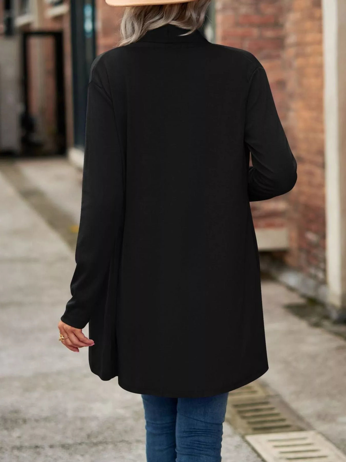 Open-front Dropped Shoulder Cardigan (30)