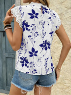 Lace Trim Sleeveless Blouse (5)
