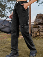 High Waist Cargo Jeans (6)
