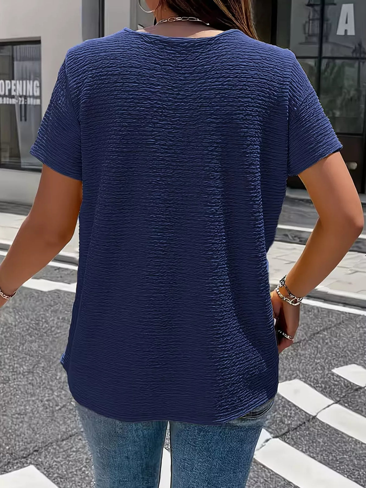 Textured Short Sleeve Top (15)
