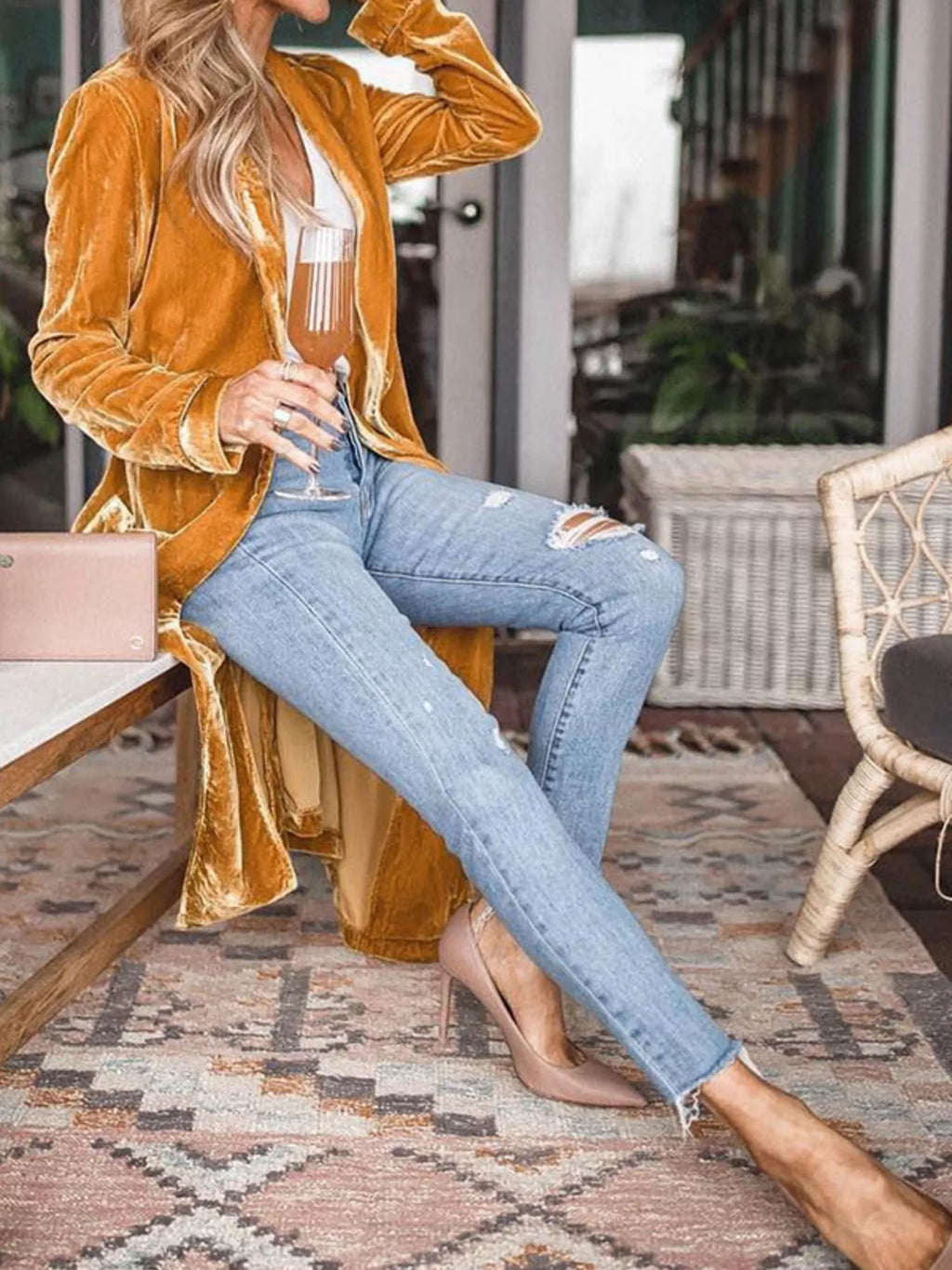 Open Front Long Sleeve Longline Cardigan (4)